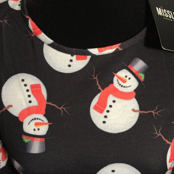 Misslook Tunic Top XL Snowman Holiday Chr… - Picture 2 of 13